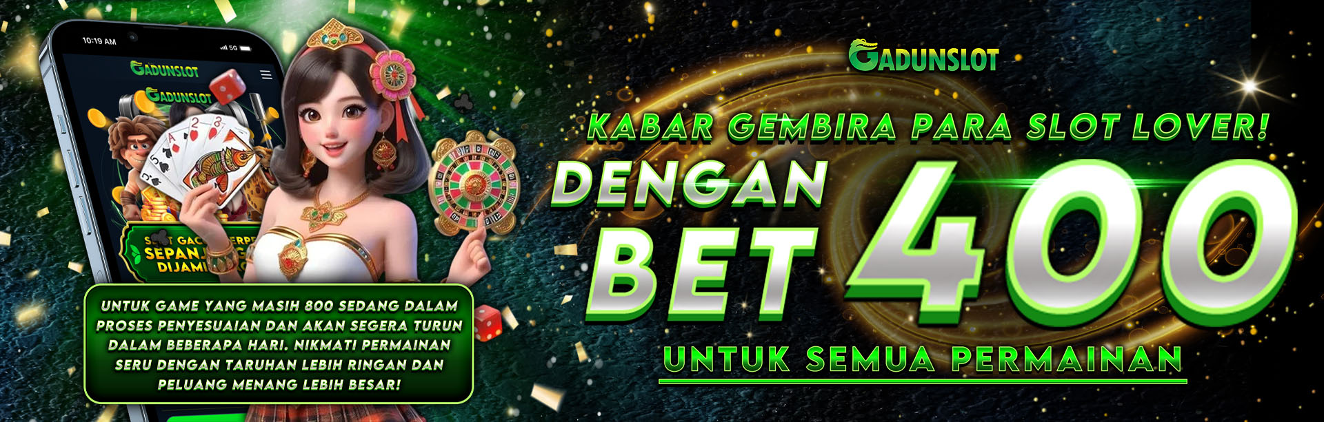 PEMBARUAN BET MENJADI 400 PERAK ALL SLOT