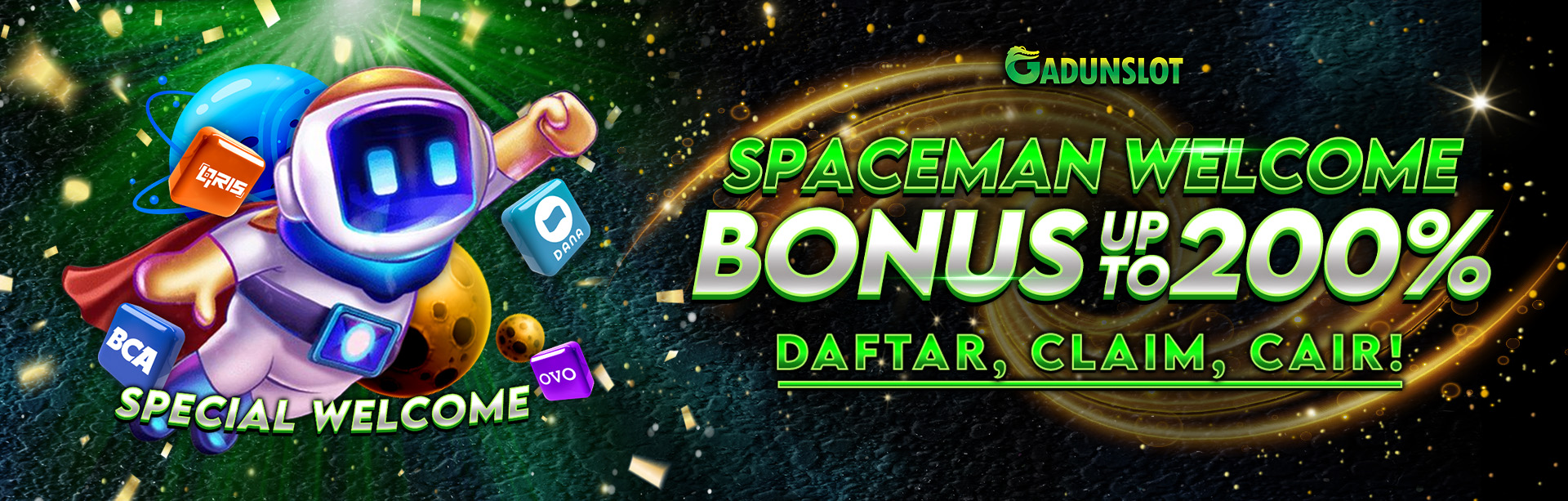 SPACEMAN WELCOME MEMBER 200%